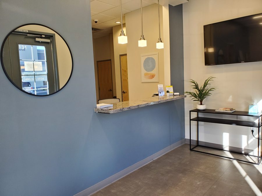 The Prime Direct Health front desk and reception area